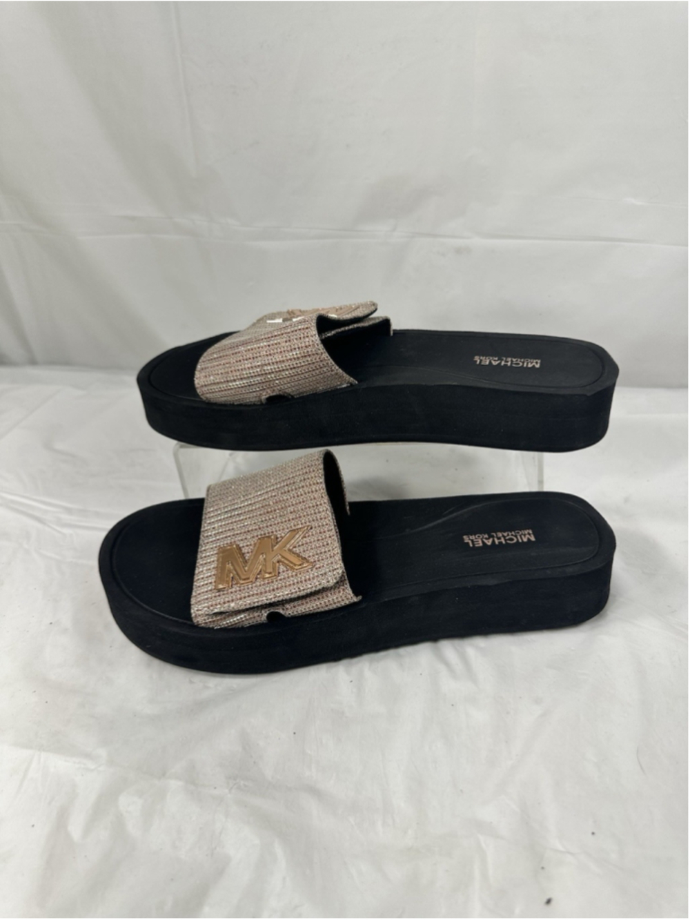 Michael Kors MK Logo Slide Sz 8 Sandals - Picture 5 of 15